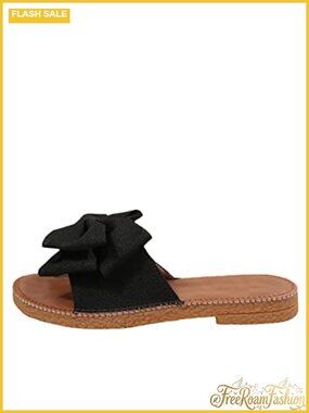 Bow Flat Sandals Open Toe Slip On Slide Slipper Shoes